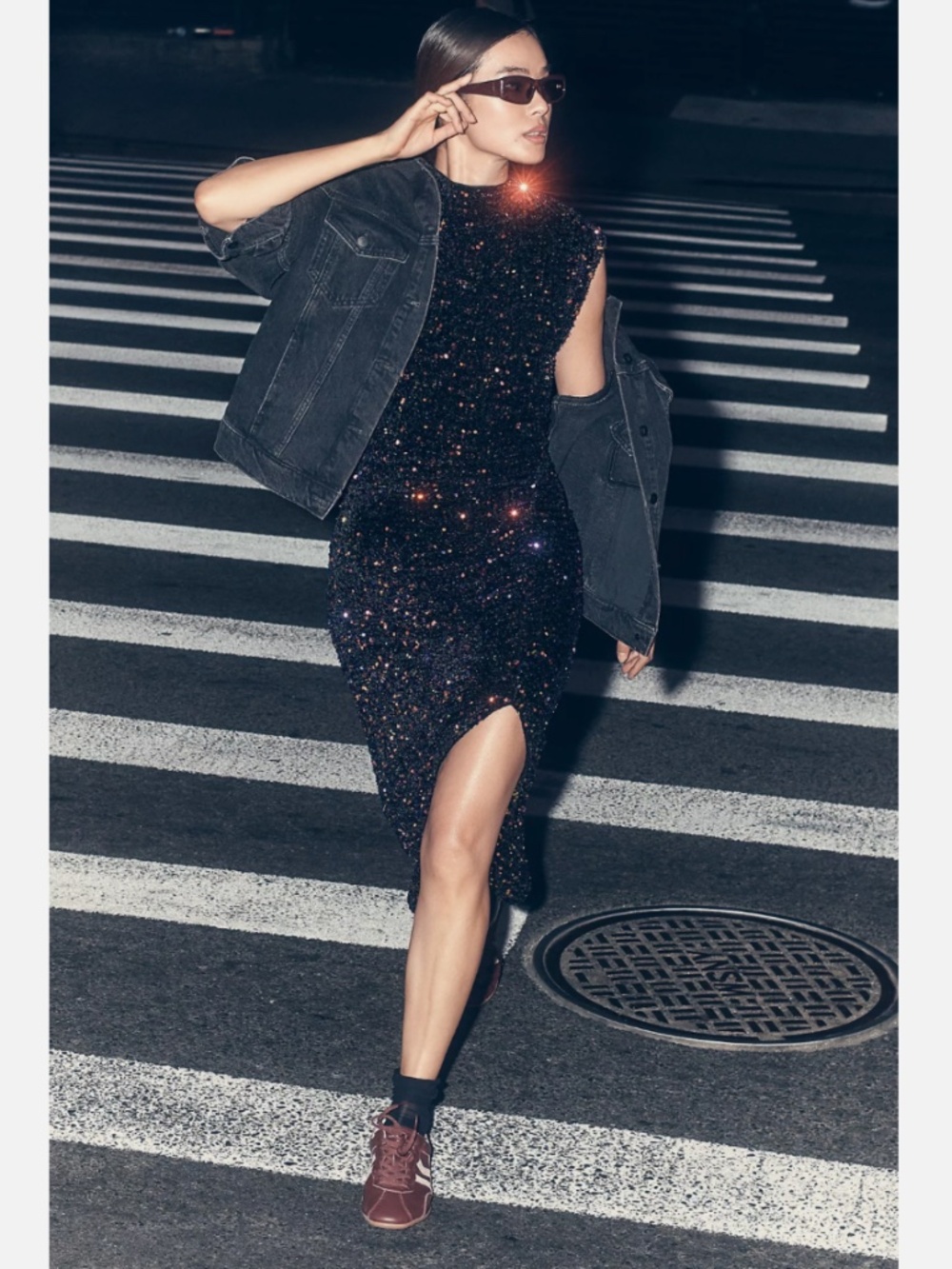 NWT ANTHROPOLOGIE THE MAYA RUCHED COWL-NECK SEQUIN MESH DRESS